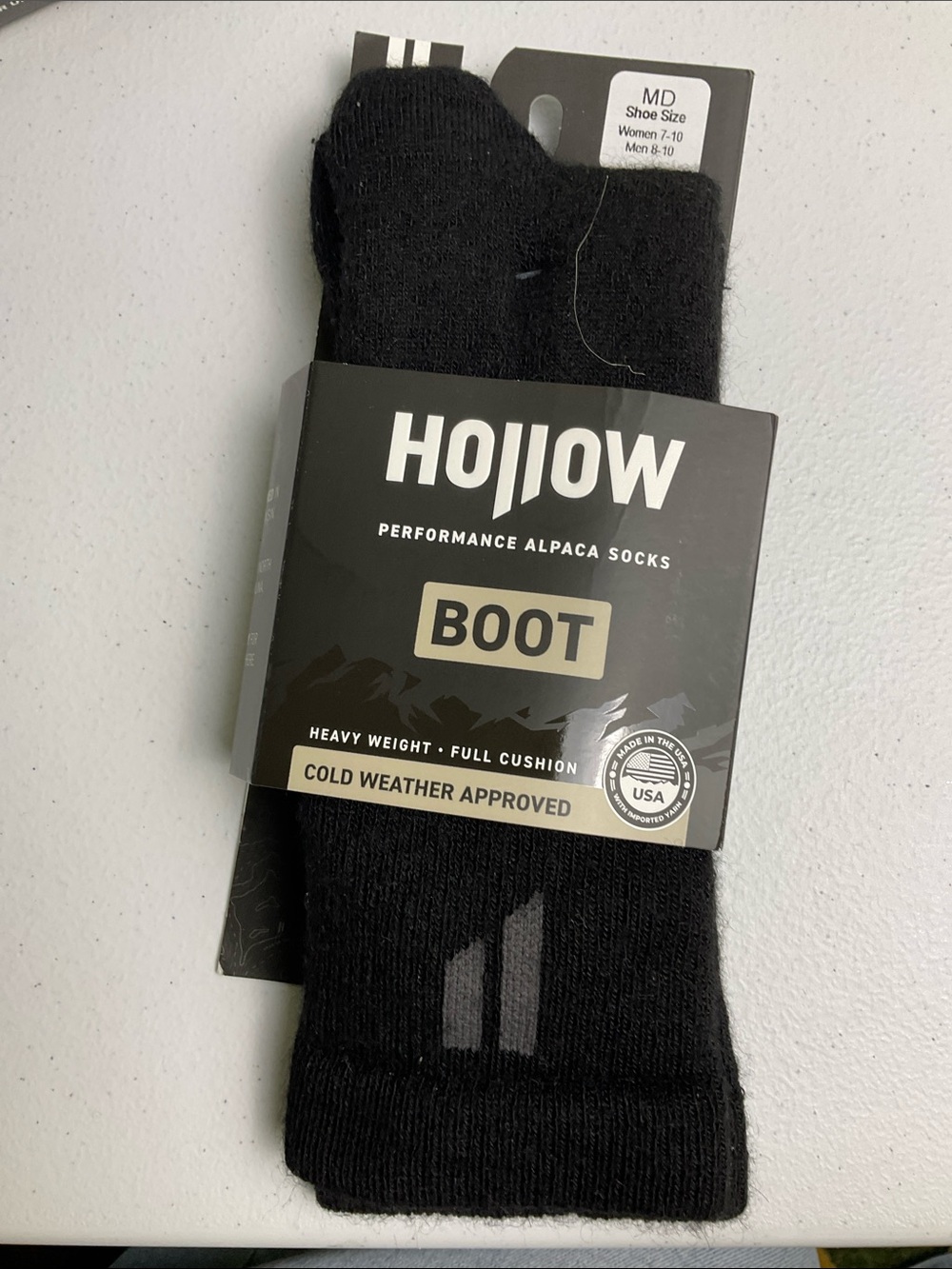 Hollow Black Boot Performance Alpaca Socks